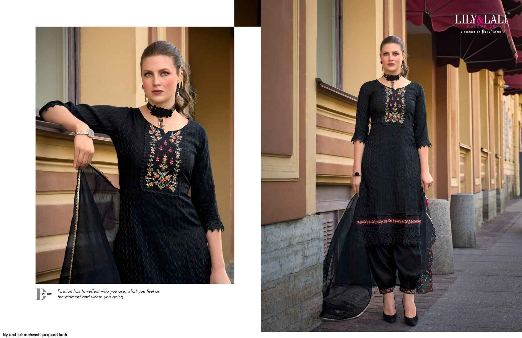 Lily & Lali Mehwish Jacquard Kurti Combo 6 pcs Catalogue