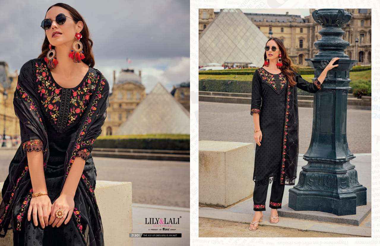 Lily & Lali Mrunal Jacquard Silk Kurti Combo 6 pcs Catalogue