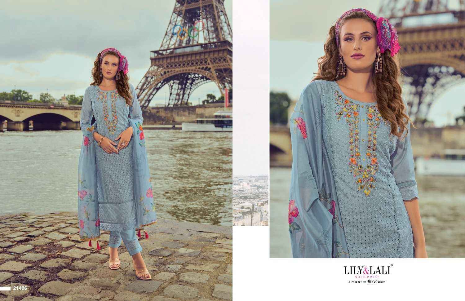 Lily & Lali Nusrat Chanderi Kurti Combo 6 pcs Catalogue