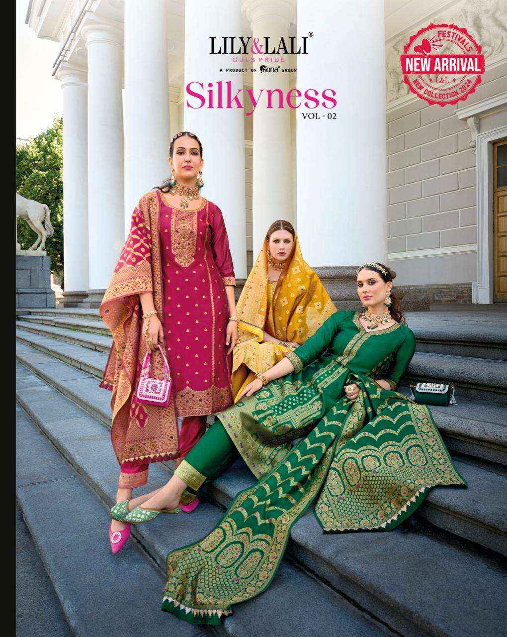 Lily & Lali Silkyness Vol 2 Organza Kurti Combo 6 pcs Catalogue