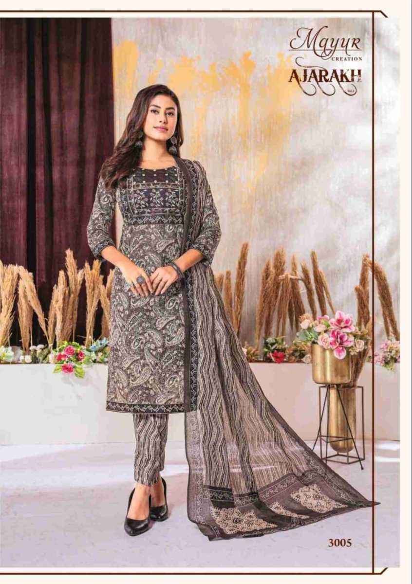 Mayur Creation Ajarakh Vol 3 Readymade Cotton Dress 10 pcs Catalogue