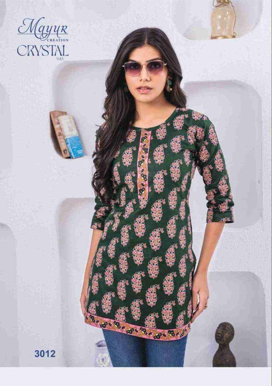 Mayur Creation Crystal Vol 3 Cotton Kurti 12 pcs Catalogue