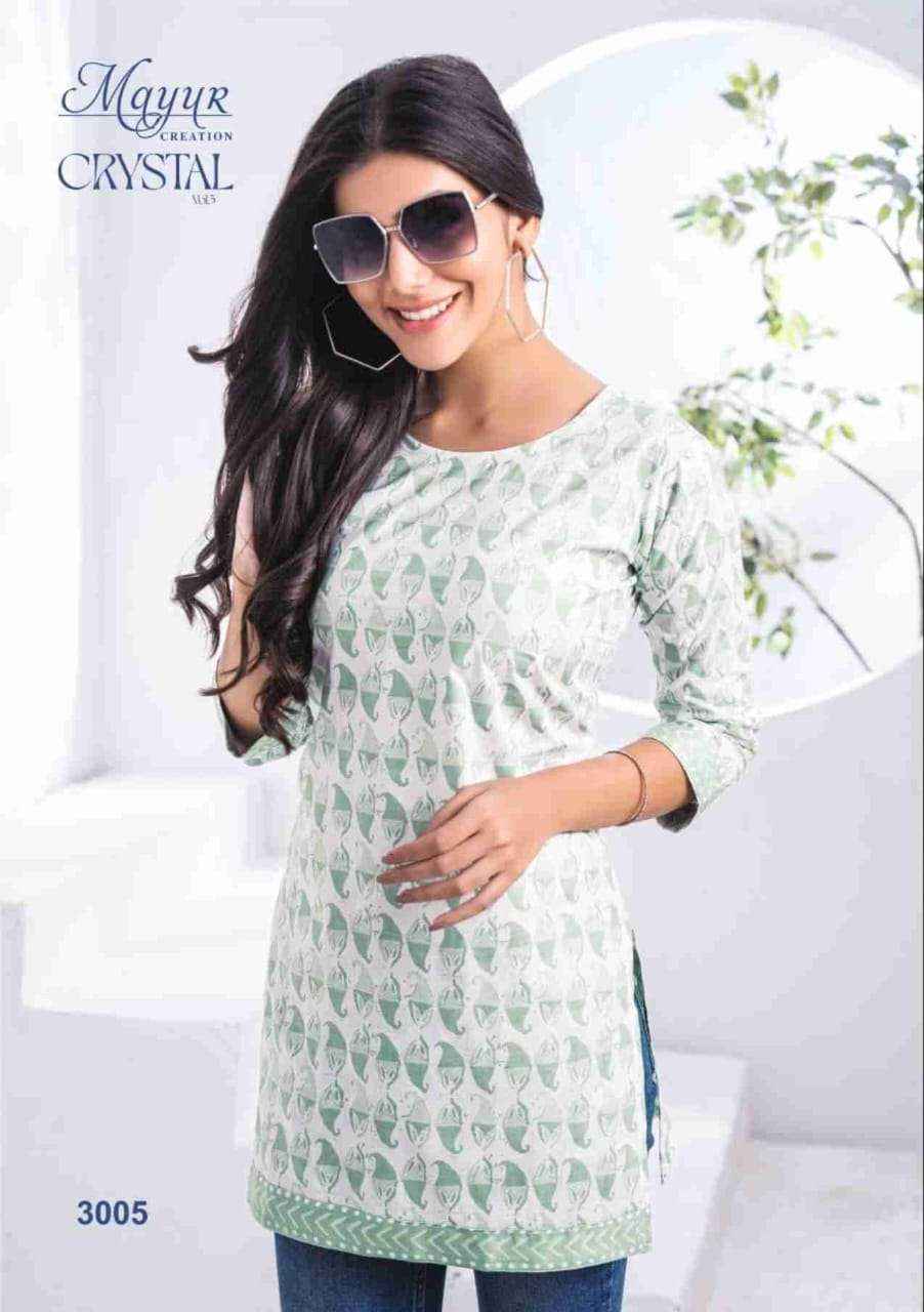 Mayur Creation Crystal Vol 3 Cotton Kurti 12 pcs Catalogue