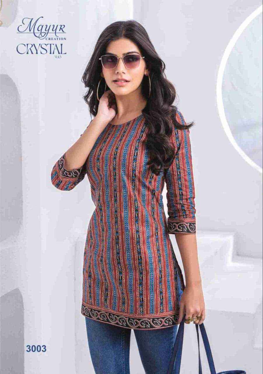 Mayur Creation Crystal Vol 3 Cotton Kurti 12 pcs Catalogue