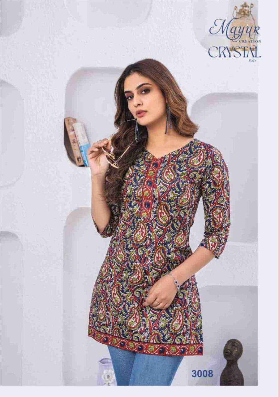 Mayur Creation Crystal Vol 3 Cotton Kurti 12 pcs Catalogue