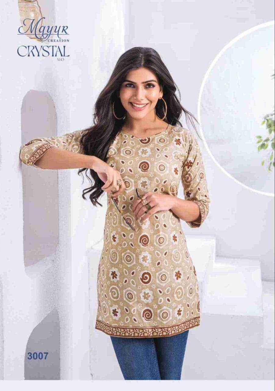 Mayur Creation Crystal Vol 3 Cotton Kurti 12 pcs Catalogue