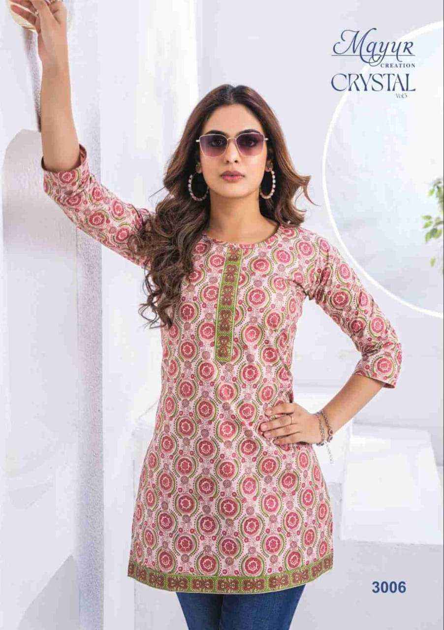 Mayur Creation Crystal Vol 3 Cotton Kurti 12 pcs Catalogue