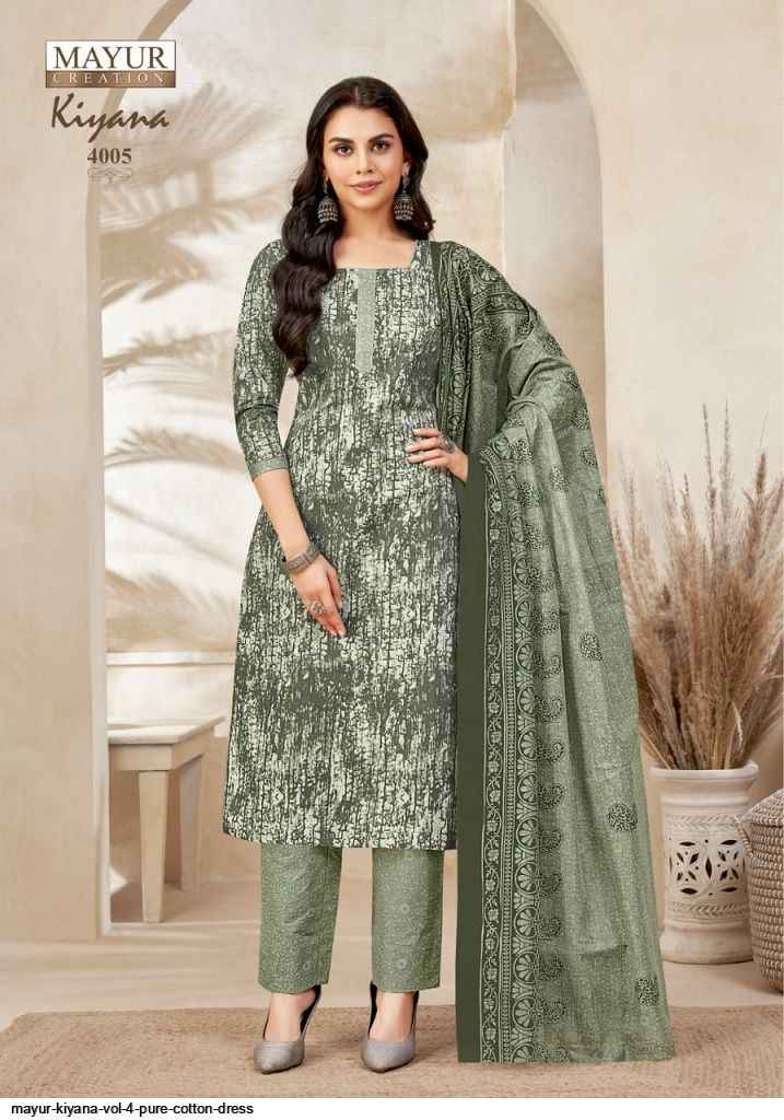 Mayur Creation Kiyana Vol 4 Cotton Dress Material 10 pcs Catalogue