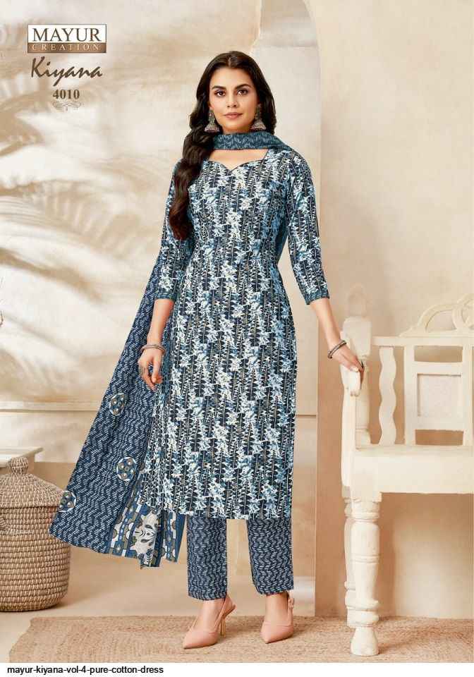 Mayur Creation Kiyana Vol 4 Cotton Dress Material 10 pcs Catalogue