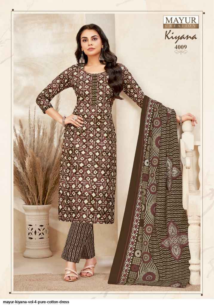 Mayur Creation Kiyana Vol 4 Cotton Dress Material 10 pcs Catalogue