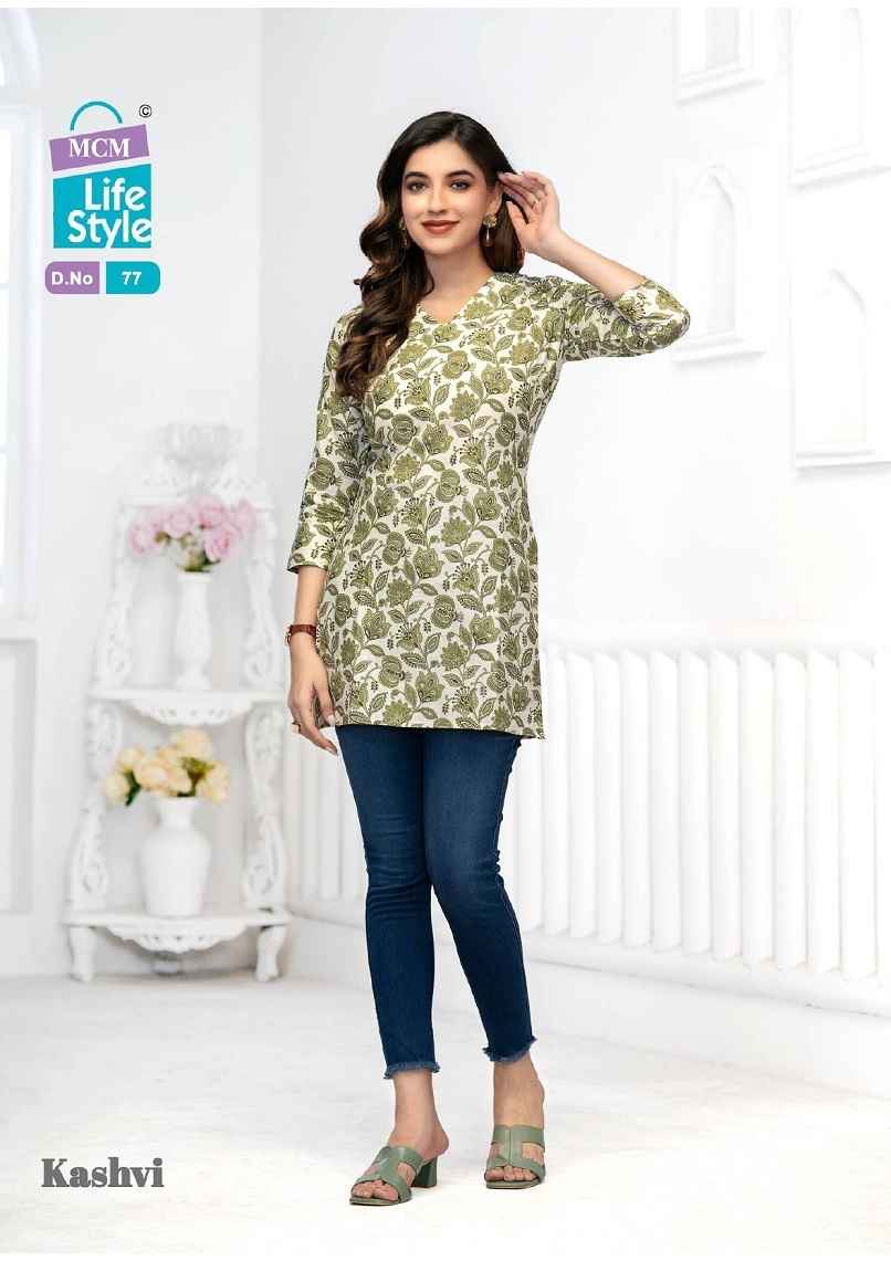 MCM Lifestyle Kashvi Vol 5 Short Cotton Kurti 10 pcs Catalogue