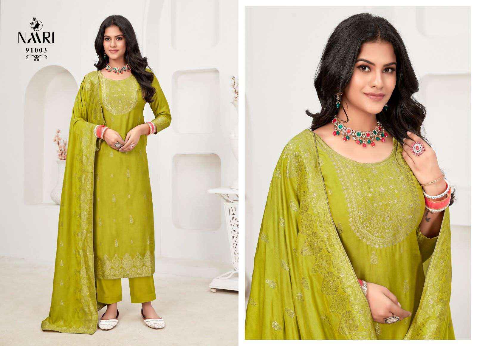 Naari Musk Vol 2 Muslin Jacquard Dress Material 4 pcs Catalogue