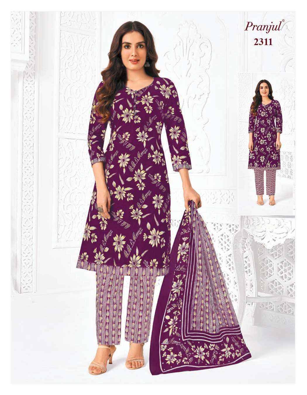 Pranjul Priyanka Vol 23 Cotton Dress Material 36 pcs Catalogue