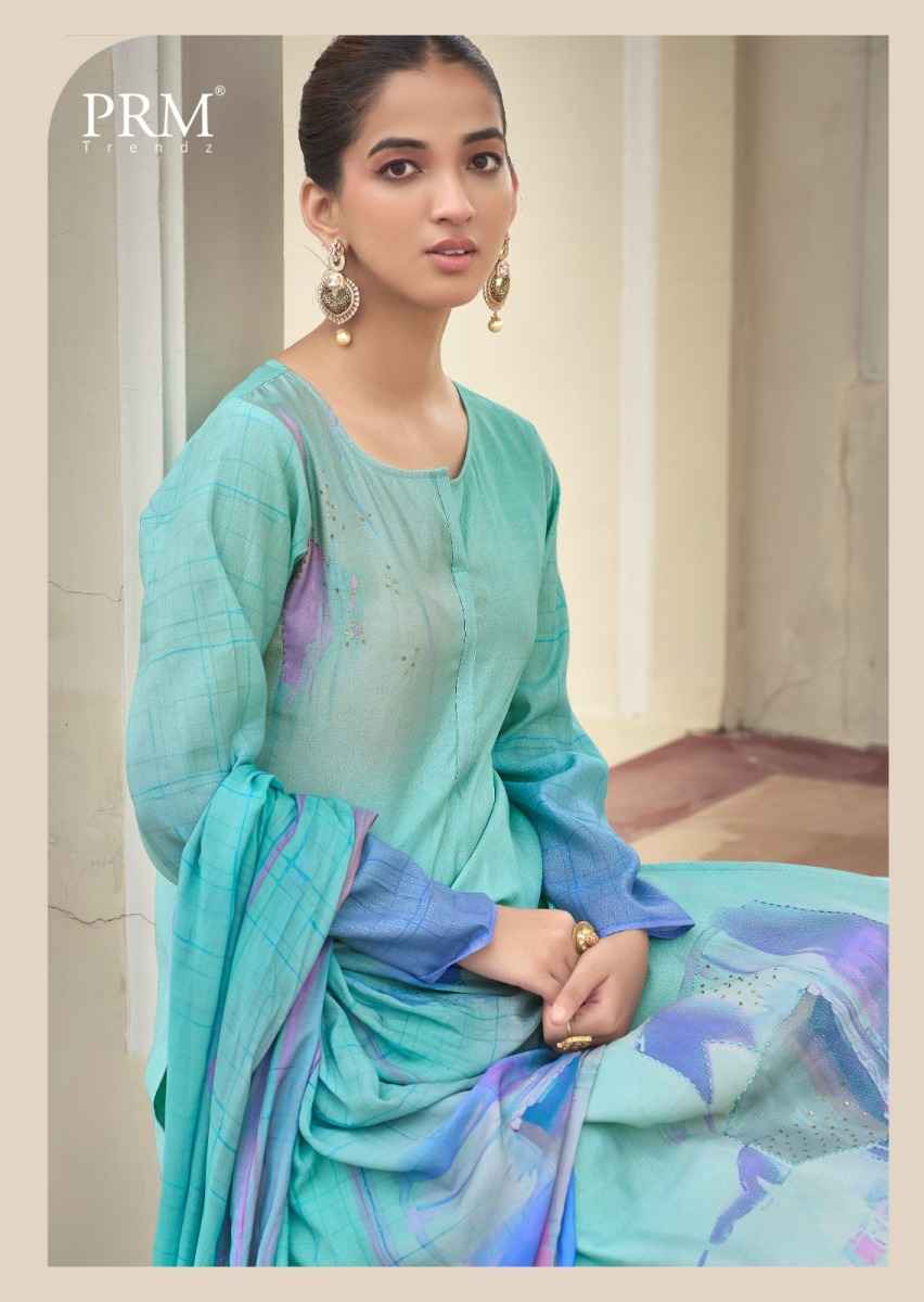 PRM Trendz Eknoor Musline Silk Dress Material 6 pcs Catalogue