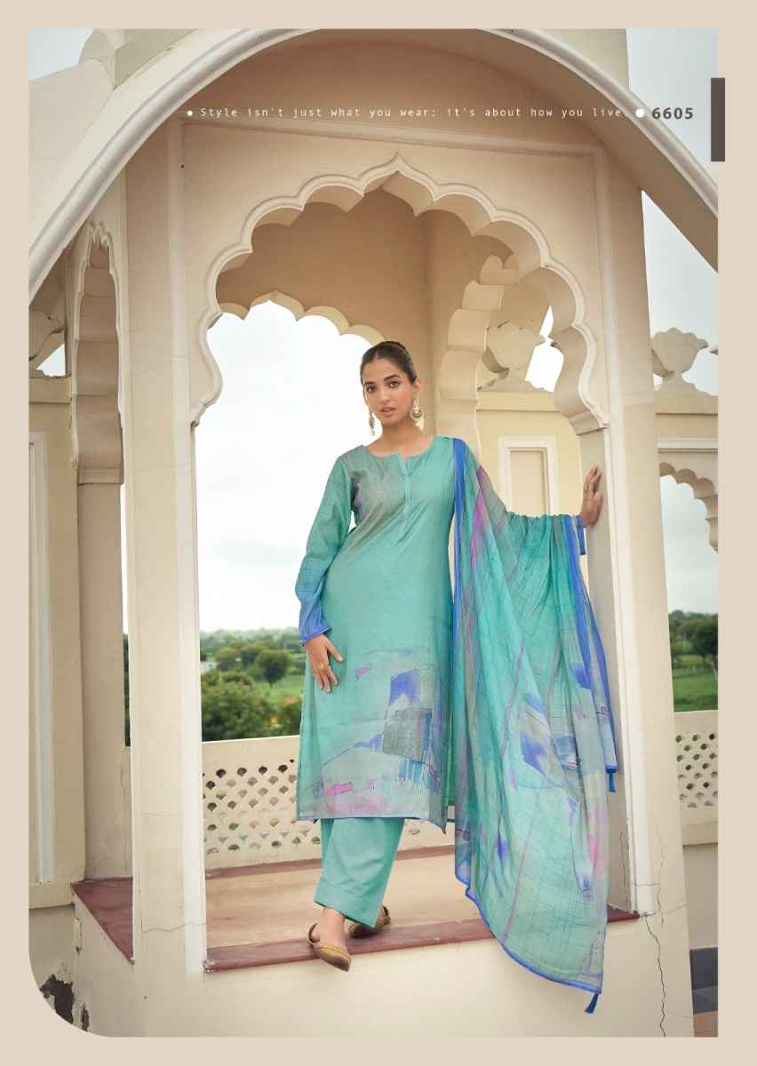 PRM Trendz Eknoor Musline Silk Dress Material 6 pcs Catalogue