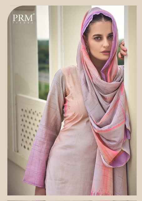 PRM Trendz Eknoor Musline Silk Dress Material 6 pcs Catalogue