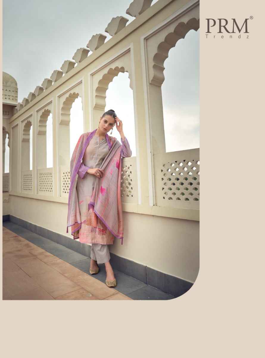 PRM Trendz Eknoor Musline Silk Dress Material 6 pcs Catalogue