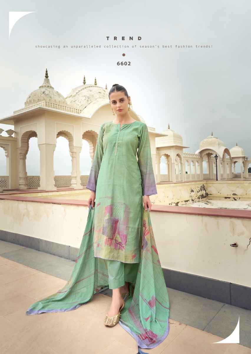 PRM Trendz Eknoor Musline Silk Dress Material 6 pcs Catalogue