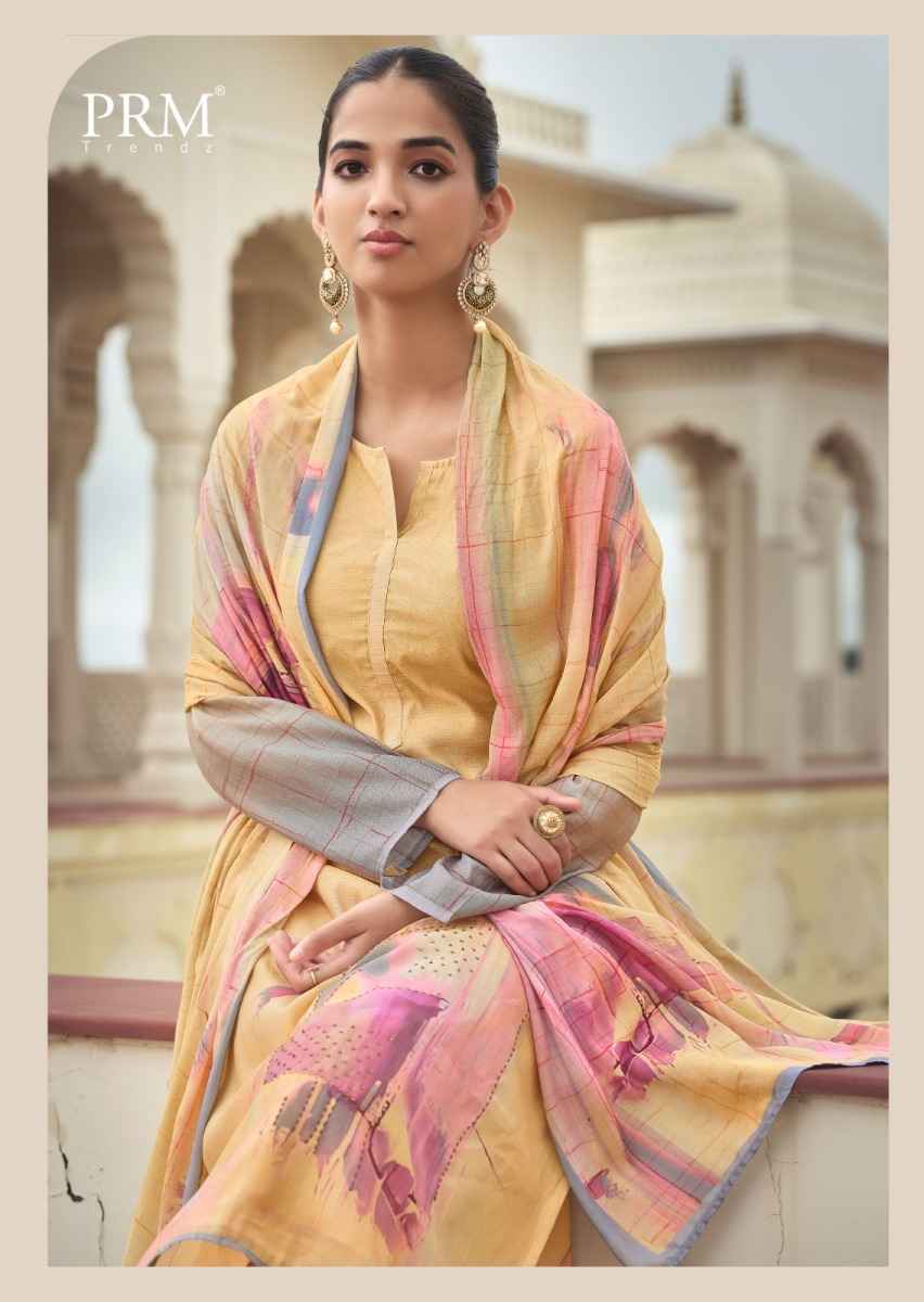 PRM Trendz Eknoor Musline Silk Dress Material 6 pcs Catalogue