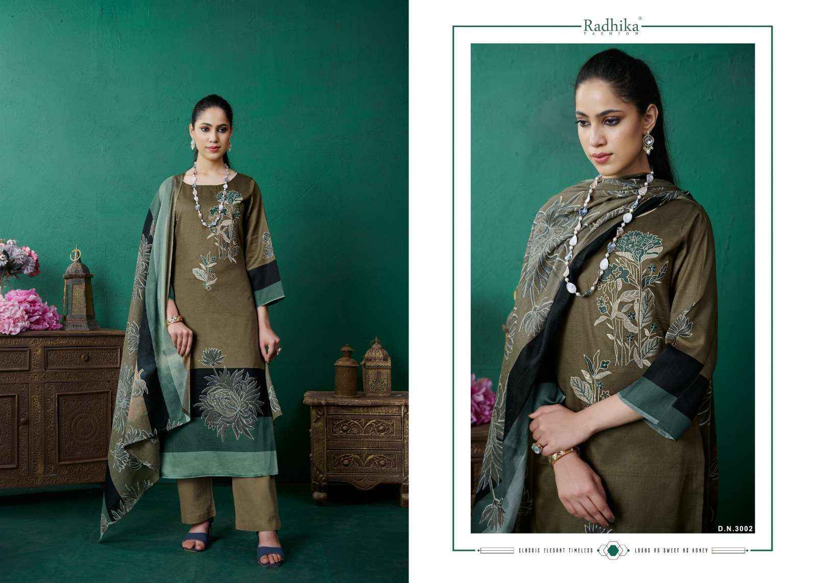 Radhika Azara Mahek Jam Cotton Dress Material 4 pcs Catalogue
