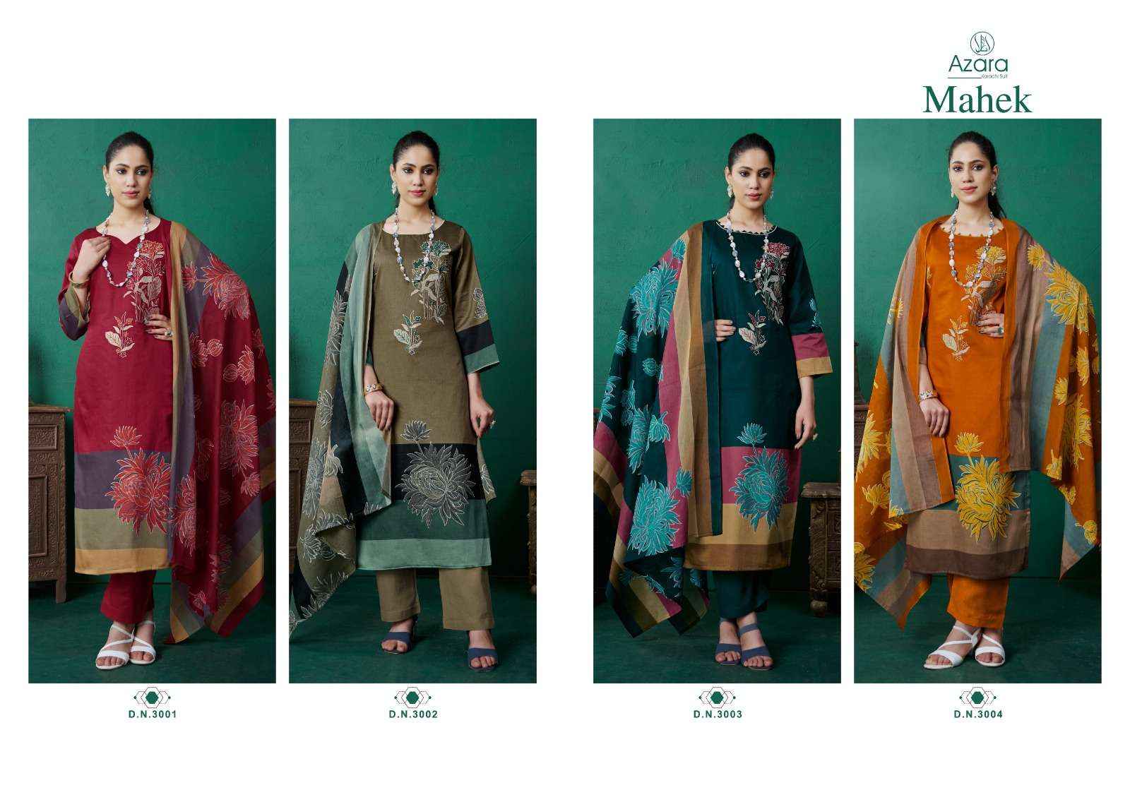 Radhika Azara Mahek Jam Cotton Dress Material 4 pcs Catalogue