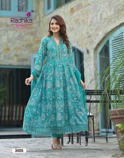 Radhika Lifestyle Anarkali Vol-3 Readymade Rayon Dress 6 Pc Catalog