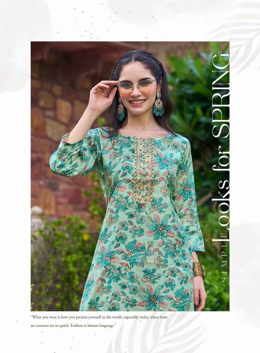 Radhika Lifestyle Charming Vol 6 Chanderi Kurti 6 pcs Catalogue