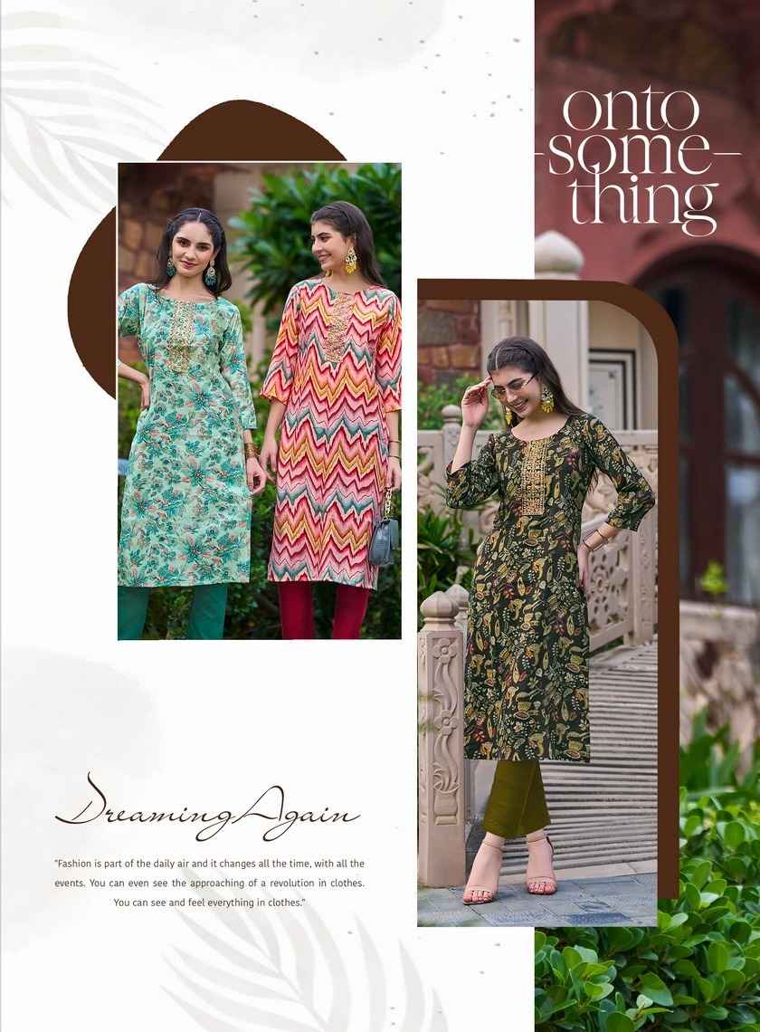 Radhika Lifestyle Charming Vol 6 Chanderi Kurti 6 pcs Catalogue