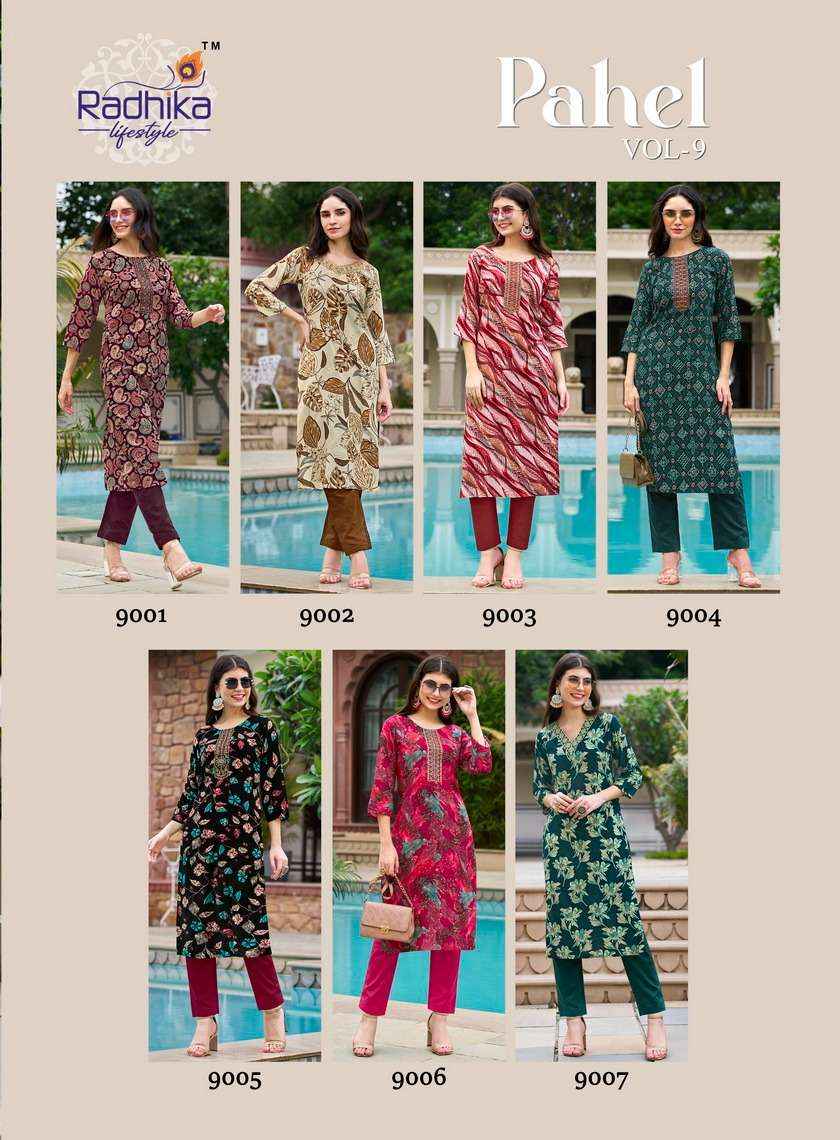 Radhika Lifestyle Pahel Vol 8 Rayon Kurti 7 pcs Catalogue