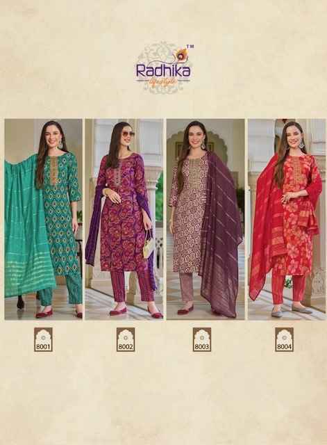 Radhika Lifestyle Seerat Vol 8 Rayon Kurti Combo 8 pcs Catalogue