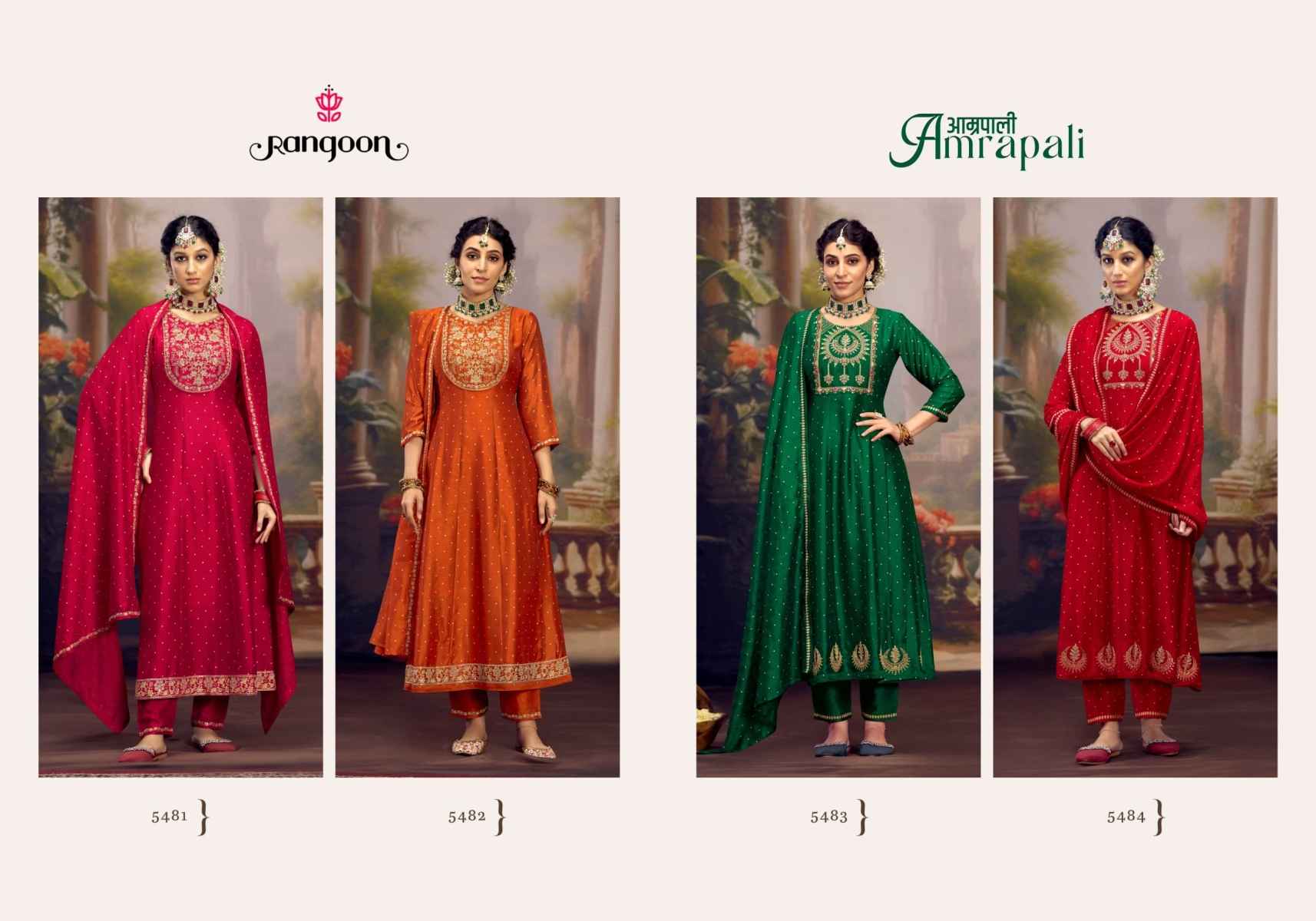 Rangoon Amrapali Silk Kurti Combo 4 pcs Catalogue