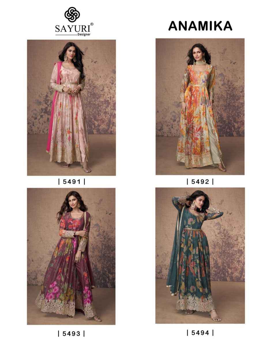 Sayuri Designer Anamika Readymade Georgette Dress 4 pcs Catalogue