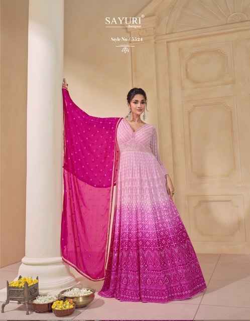 Sayuri Designer Dastoor Readymade Georgette Dress 2 pcs Catalogue