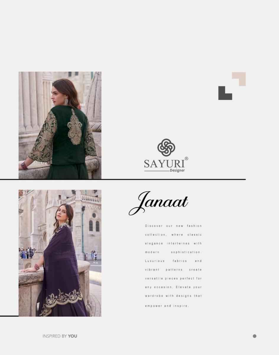 Sayuri Designer Jannat Readymade Silk Dress 3 pcs Catalogue