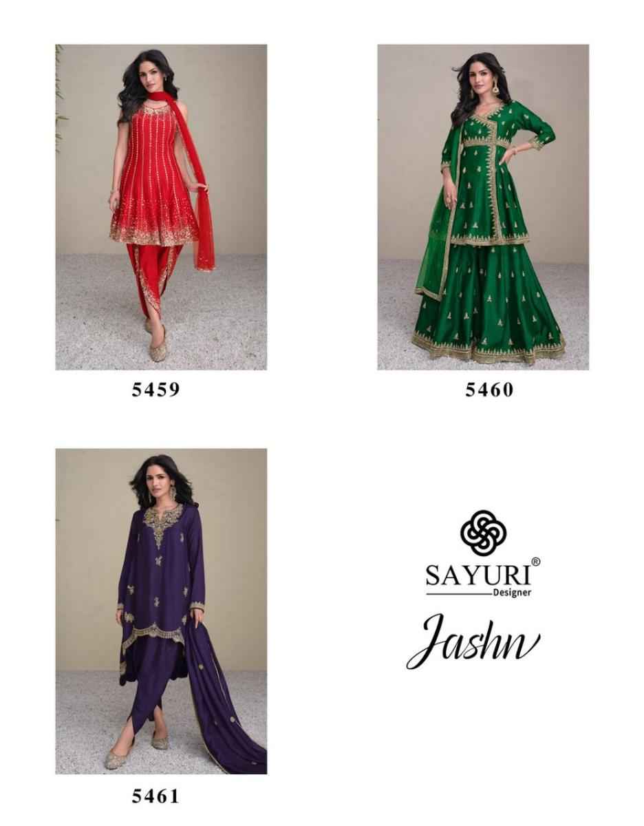 Sayuri Designer Jashn Readymade Silk Dress 3 pcs Catalogue