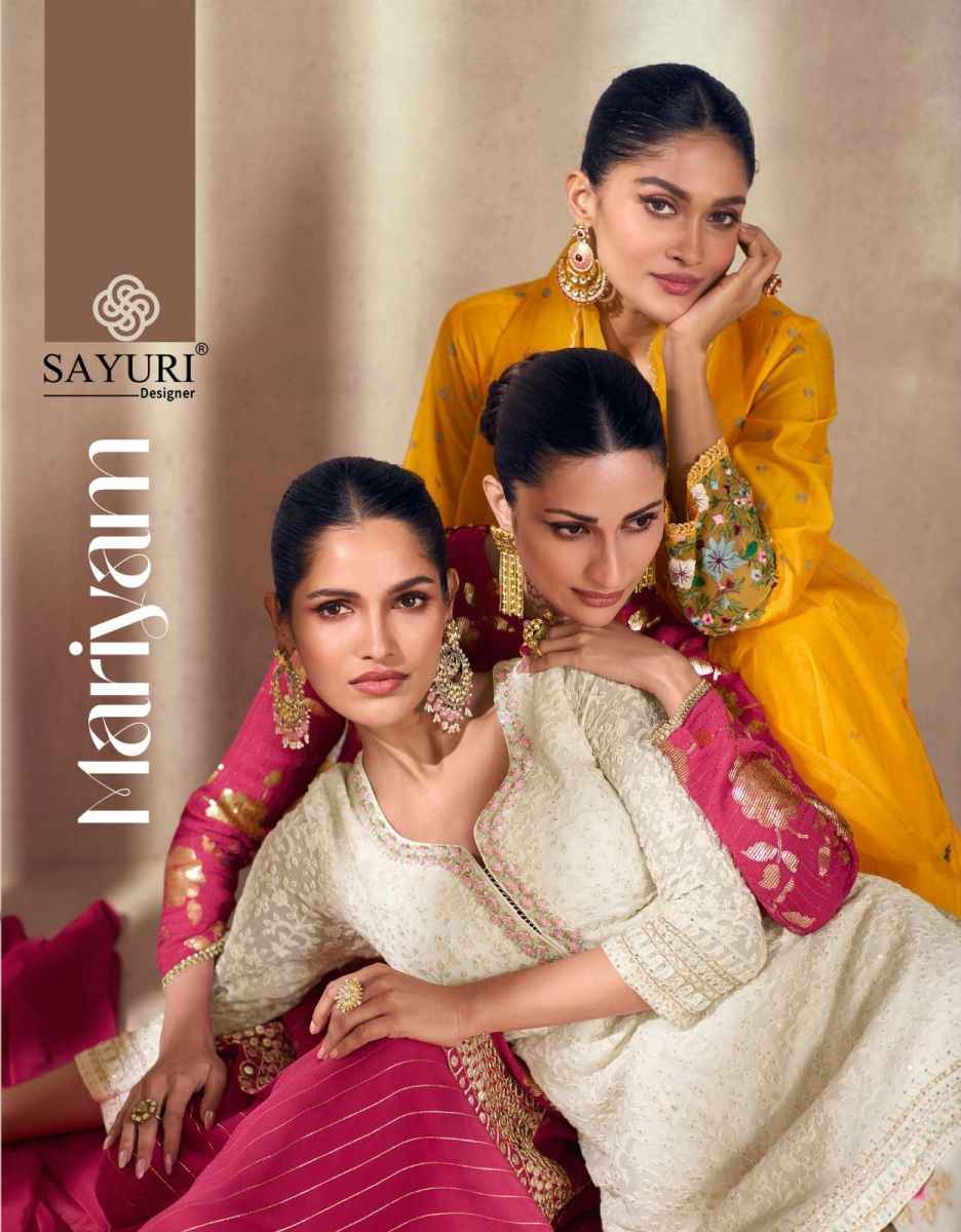 Sayuri Designer Mariyam Readymade Georgette Dress 3 pcs Catalogue