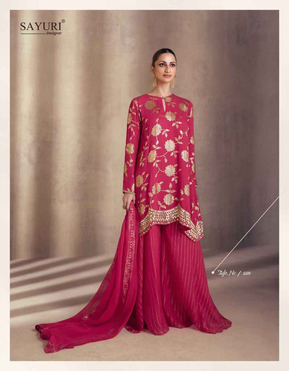 Sayuri Designer Mariyam Readymade Georgette Dress 3 pcs Catalogue