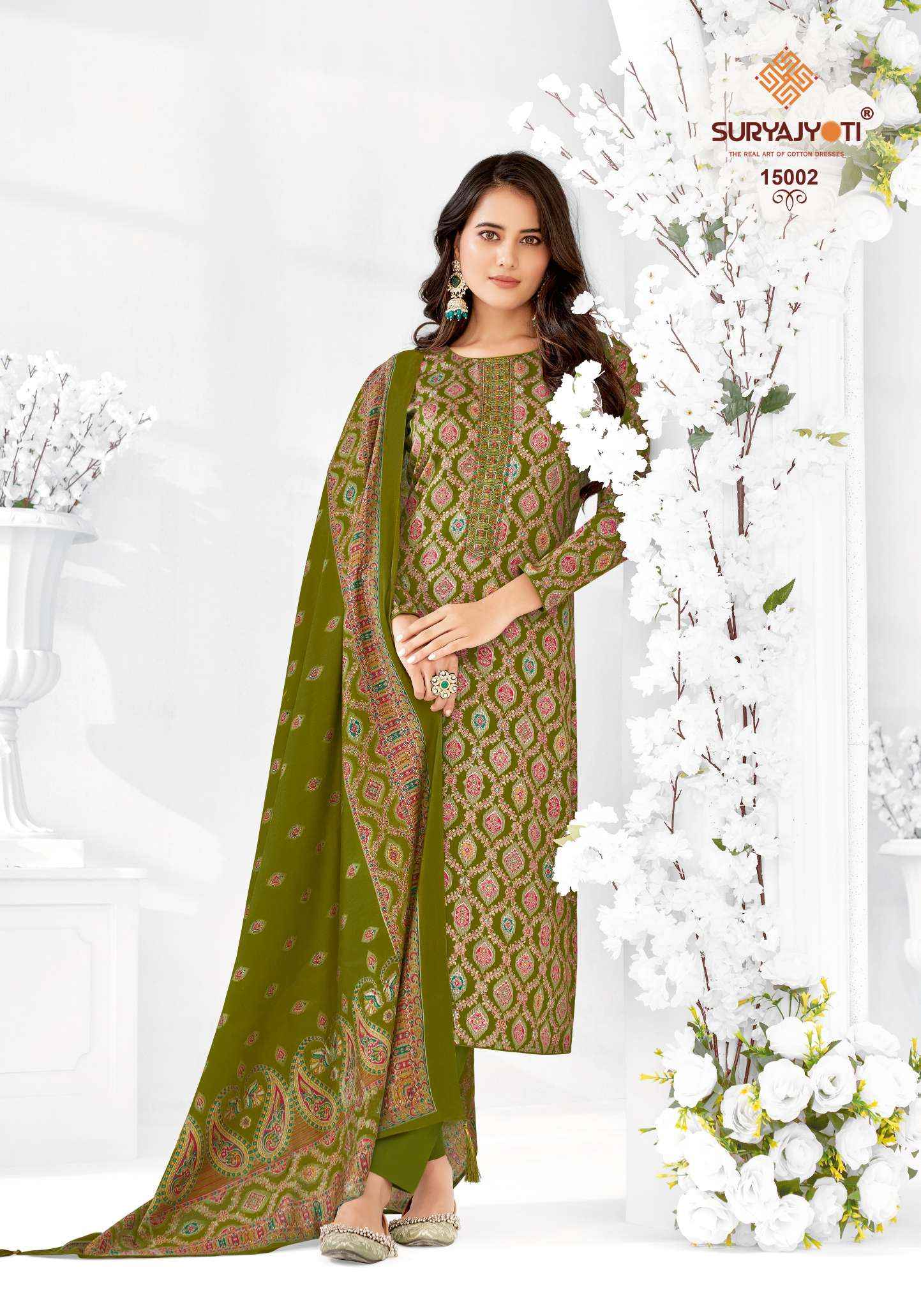 Suryajyoti Kalki Vol 15 Jam Satin Dress Material 8 Pc Catalouge