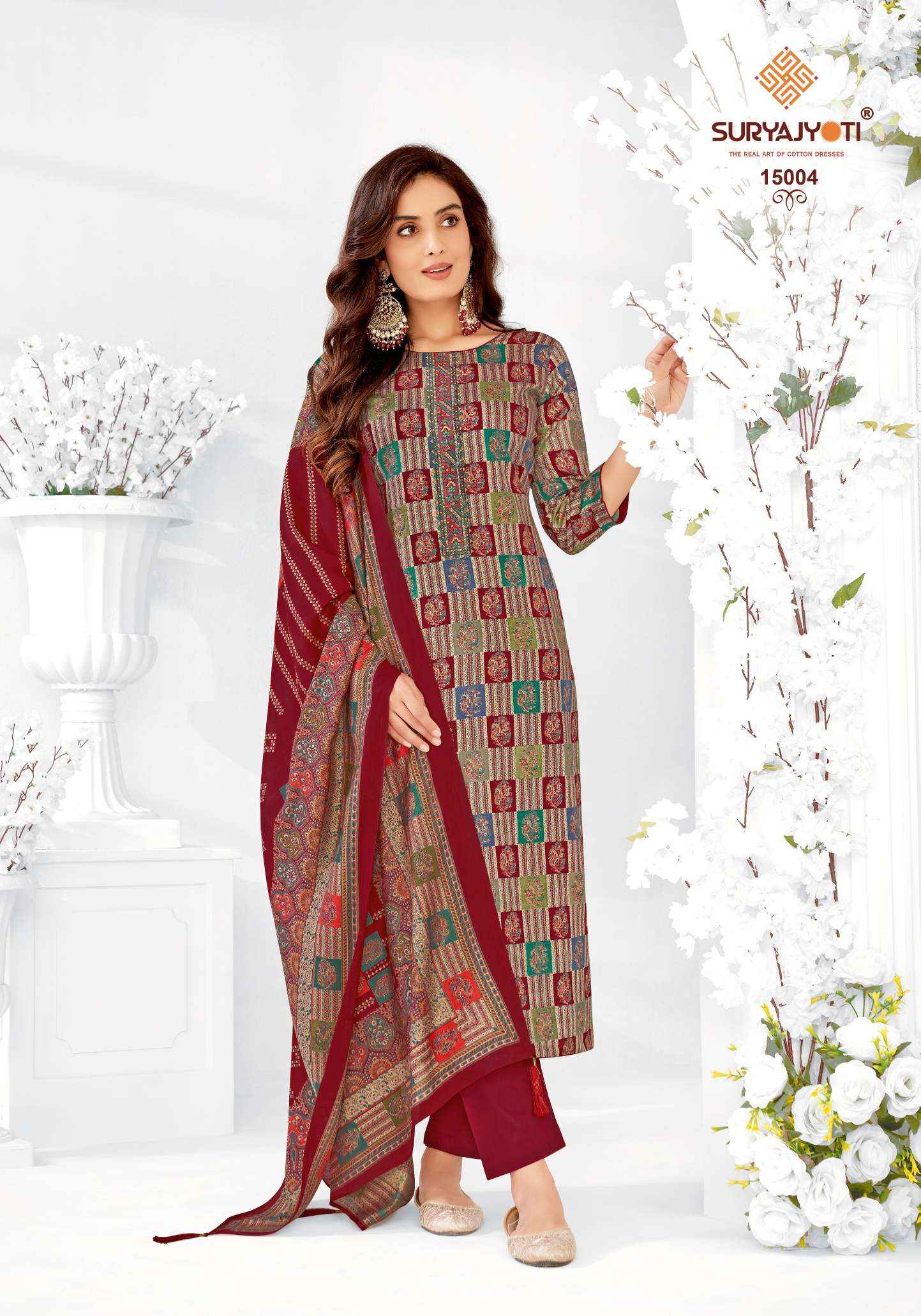 Suryajyoti Kalki Vol 15 Jam Satin Dress Material 8 Pc Catalouge