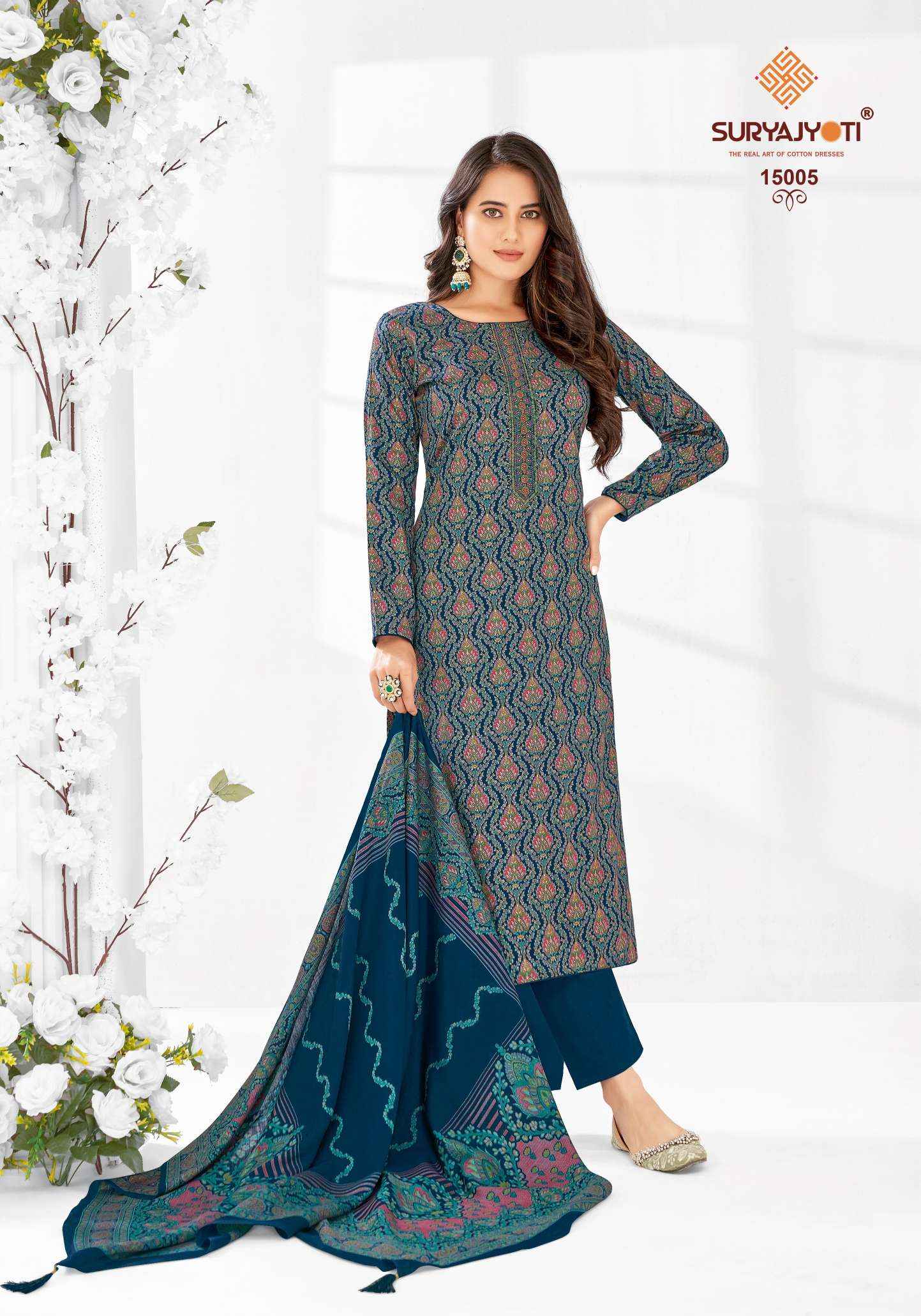 Suryajyoti Kalki Vol 15 Jam Satin Dress Material 8 Pc Catalouge