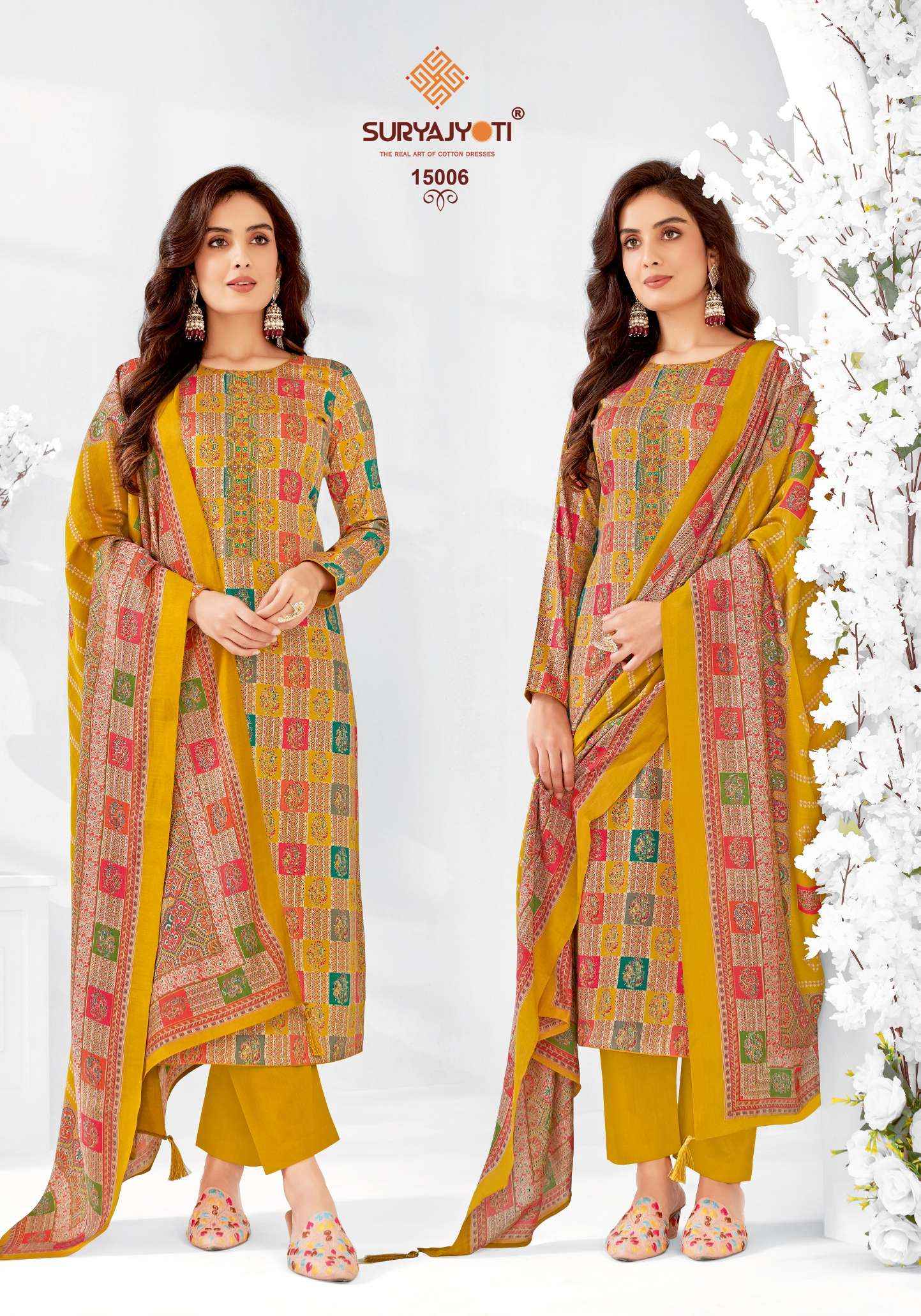 Suryajyoti Kalki Vol 15 Jam Satin Dress Material 8 Pc Catalouge