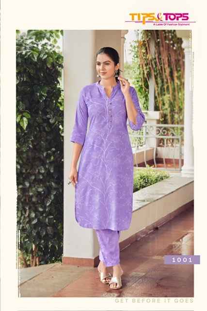 Tips & Tops Cindrella Rayon Co-ord Set 6 pcs Catalogue