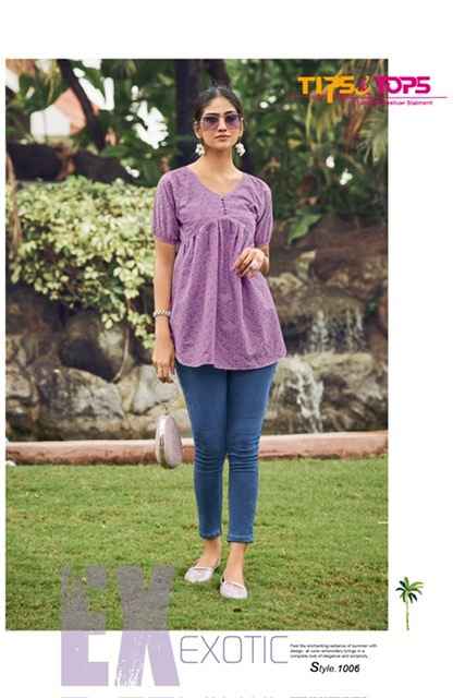 Tips & Tops Rainbow Short Cotton Kurti 6 pcs Catalogue