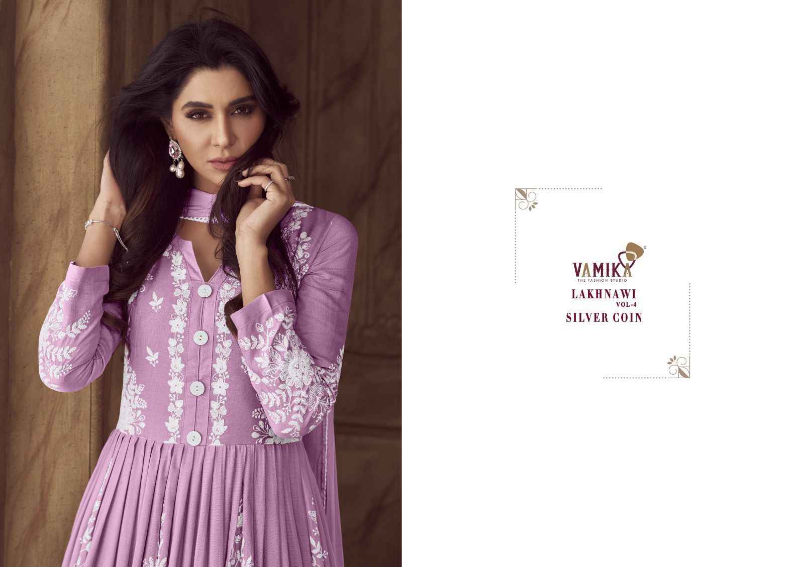 Vamika Lakhnavi Vol 4 Silver Coin Rayon Kurti Combo 5 pcs Catalogue