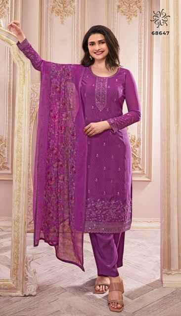 Vinay Fashion Royal Crepe 46 Crepe Dress Material 8 pcs Catalogue