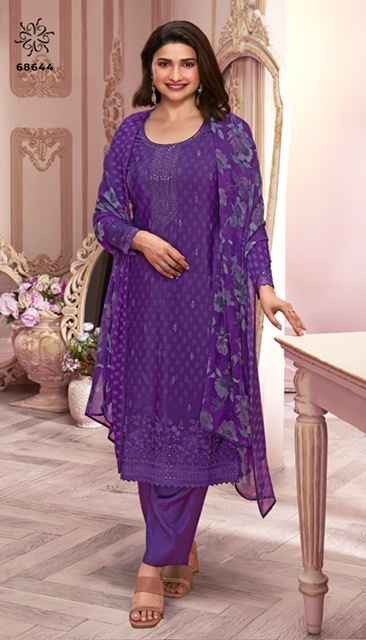 Vinay Fashion Royal Crepe 46 Crepe Dress Material 8 pcs Catalogue
