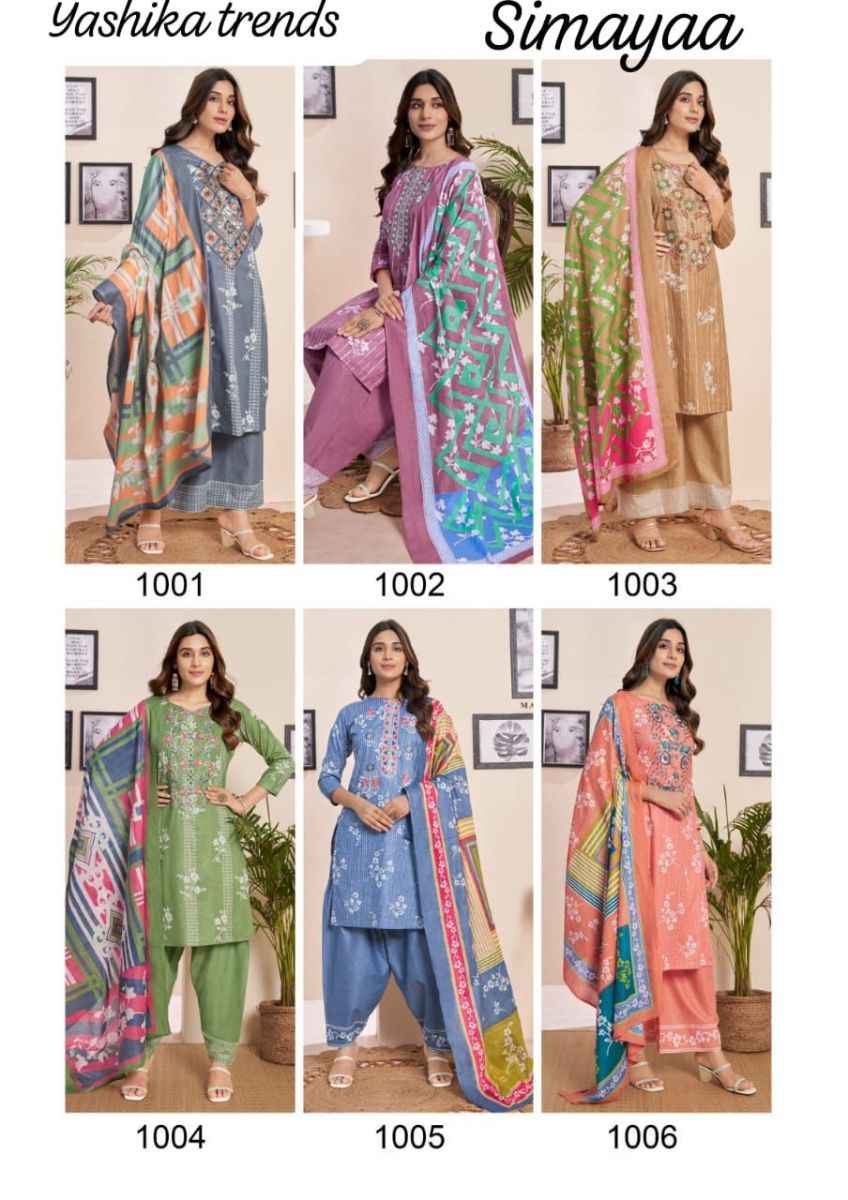 Yashika Trends Simayaa Cotton Dress Material 6 pcs Catalogue