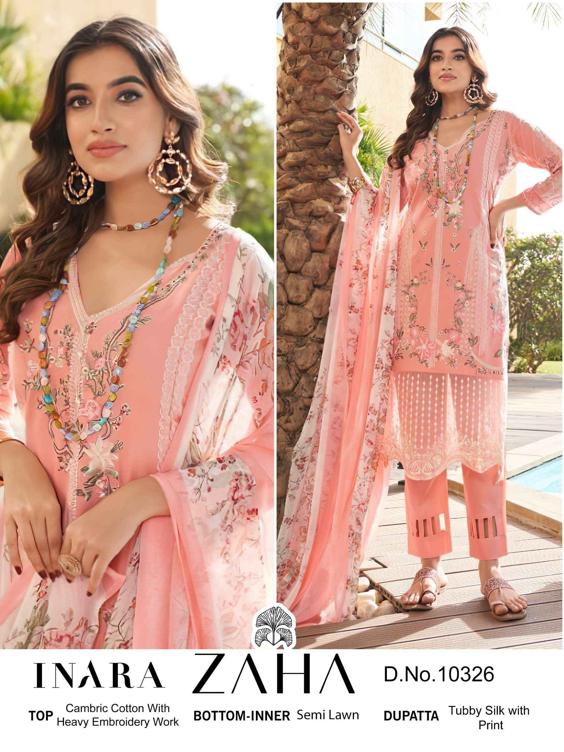 Zaha Inara Vol 1 Cotton Dress Material 5 pcs Catalogue