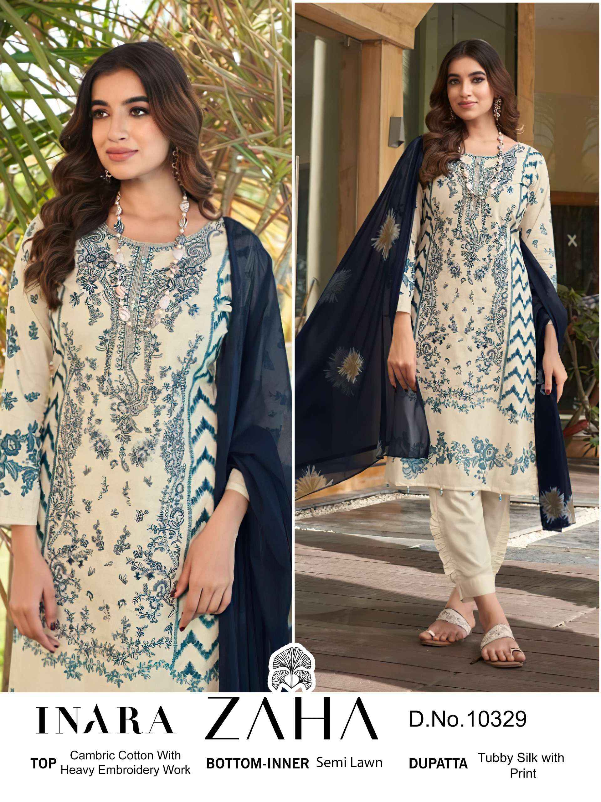 Zaha Inara Vol 1 Cotton Dress Material 5 pcs Catalogue