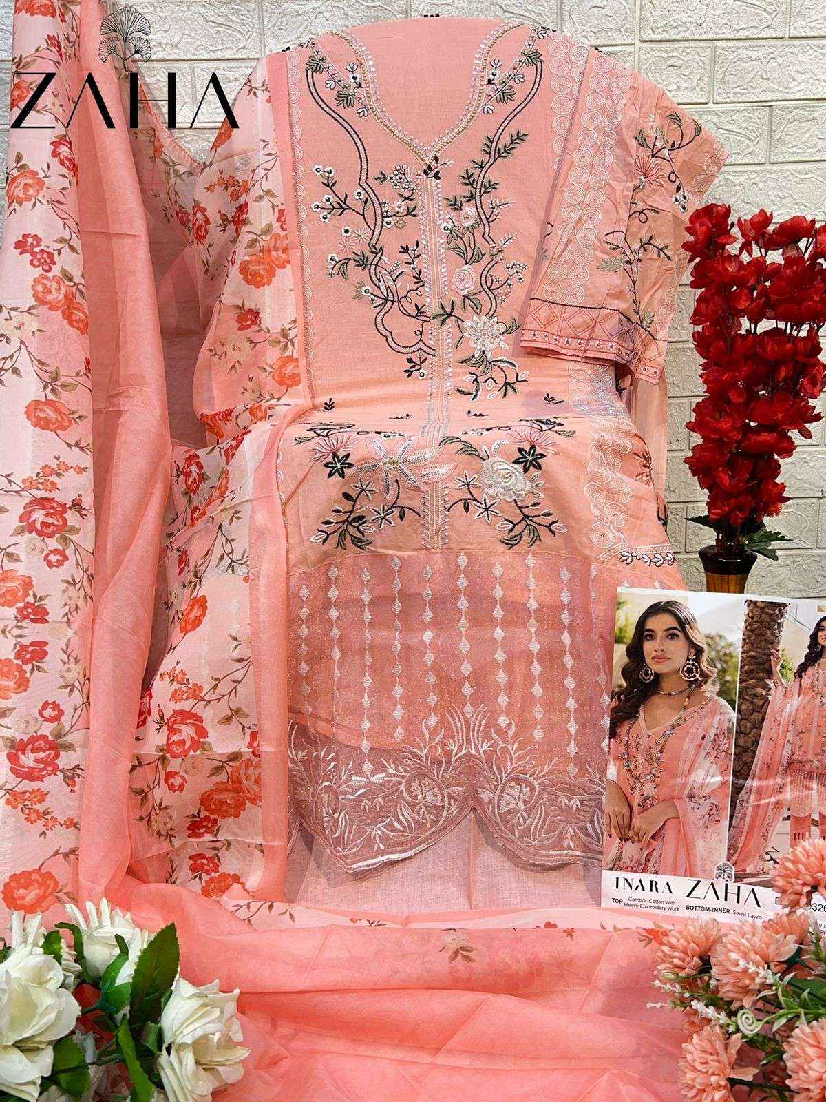 Zaha Inara Vol 1 Cotton Dress Material 5 pcs Catalogue